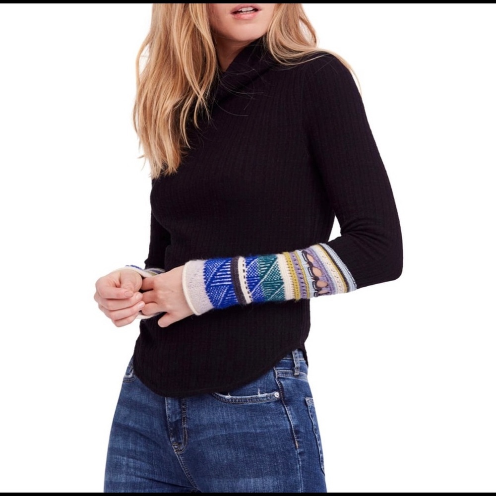 Free People Mixed Up Cuff Thermal Top